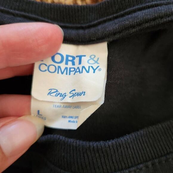 Port & Company womens L teachers casual t-shirt flossing through 100 days school - Picture 3 of 5